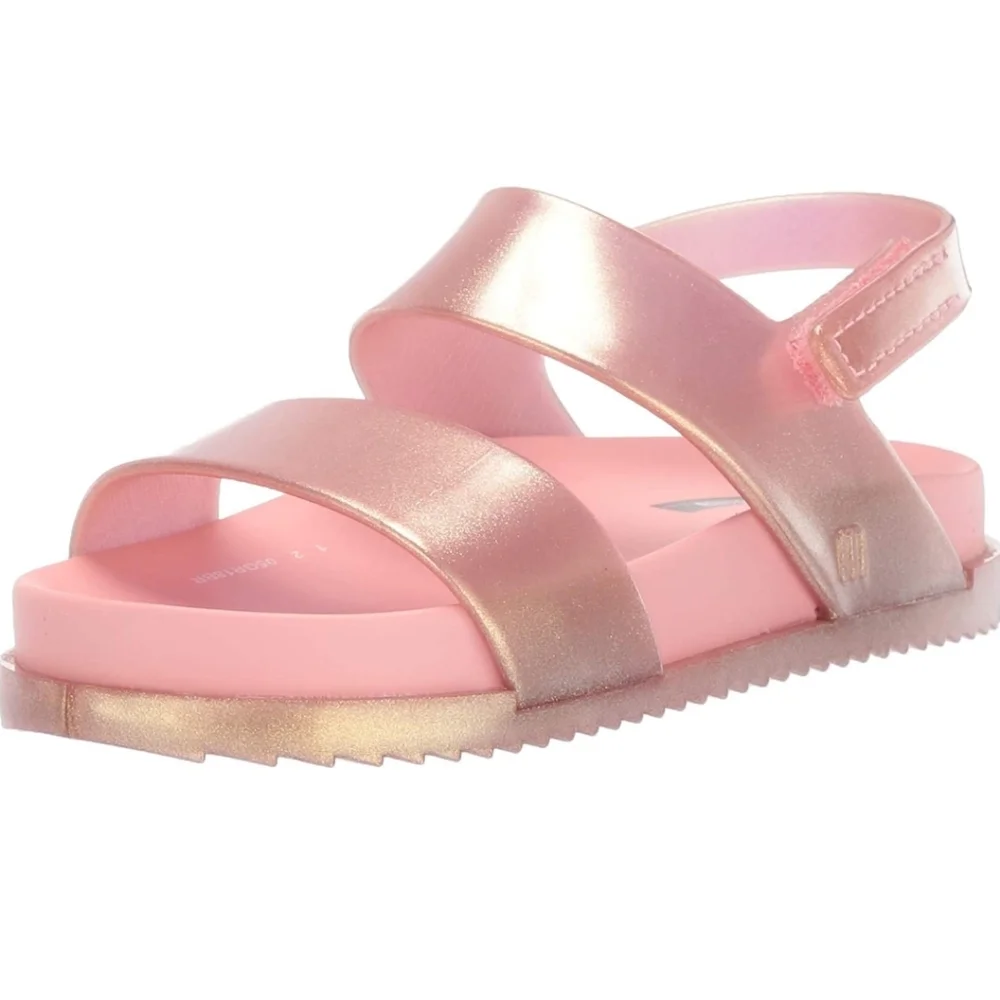 Mini Melissa Cosmic Sandals Rose Gold Size 5